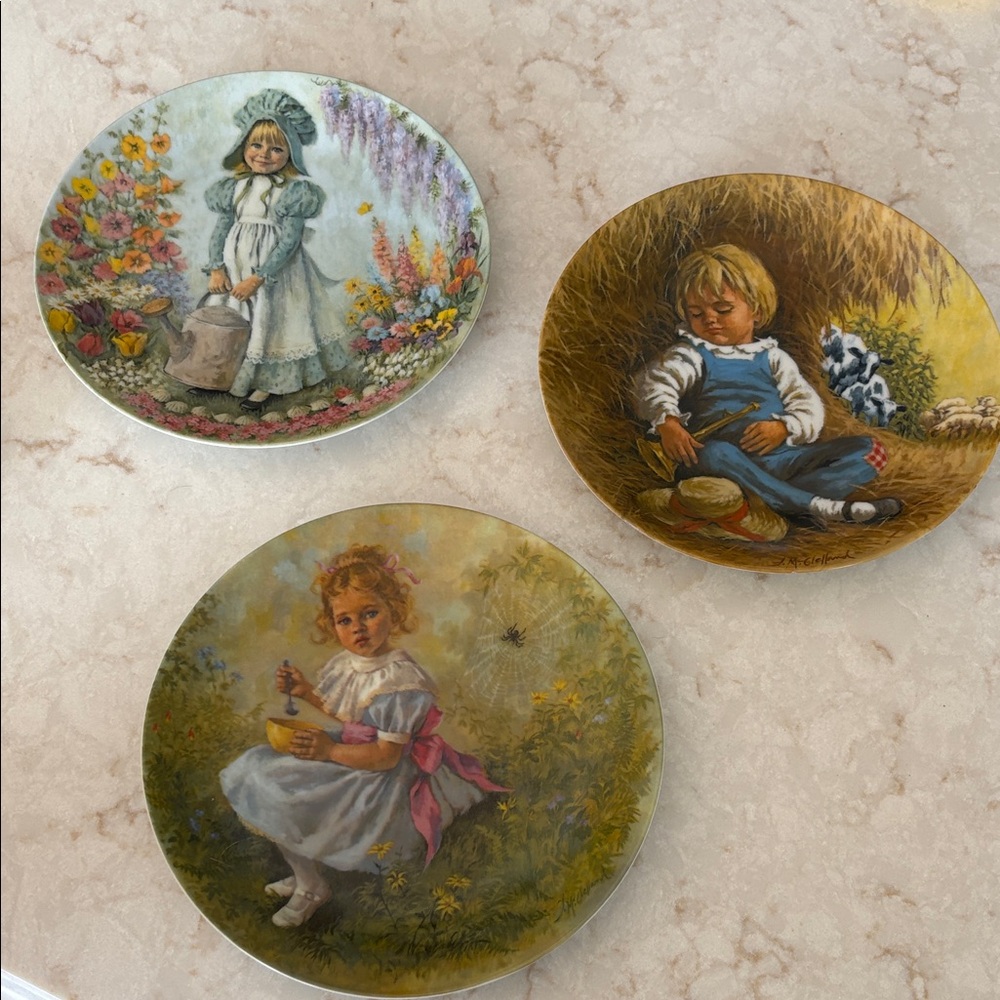John Mc Clelland Mother Goose Vintage Decorative Collector Plates Set
